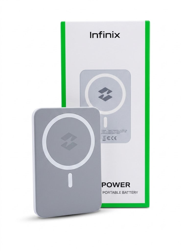 Infinix XP03 Wireless MagPower Bank – Magnetic Fast Charging | 6-Month Replacement Warranty & Free Shipping