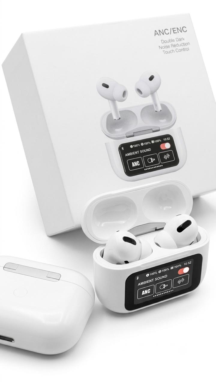 AIRPORDS PRO 9 WITH SCREEN ANC/ENC MORE FEATURES FREE DELIVERY WATERPROOF